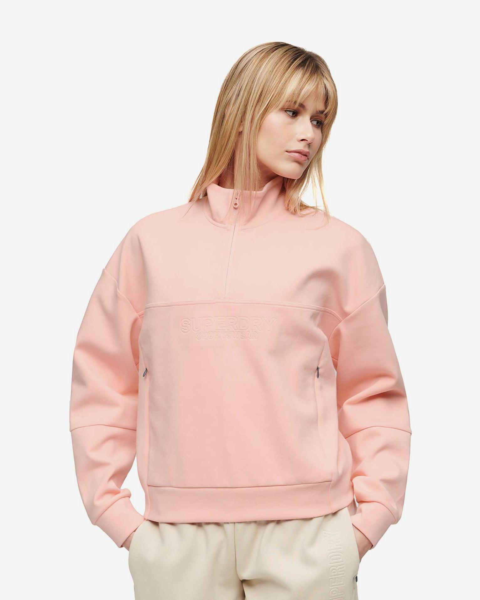 é sport line half zip sweat baby pink Cozy Sweatfleece Boyfriend 1/2 Zip Sweatshirt | Aritzia INTL