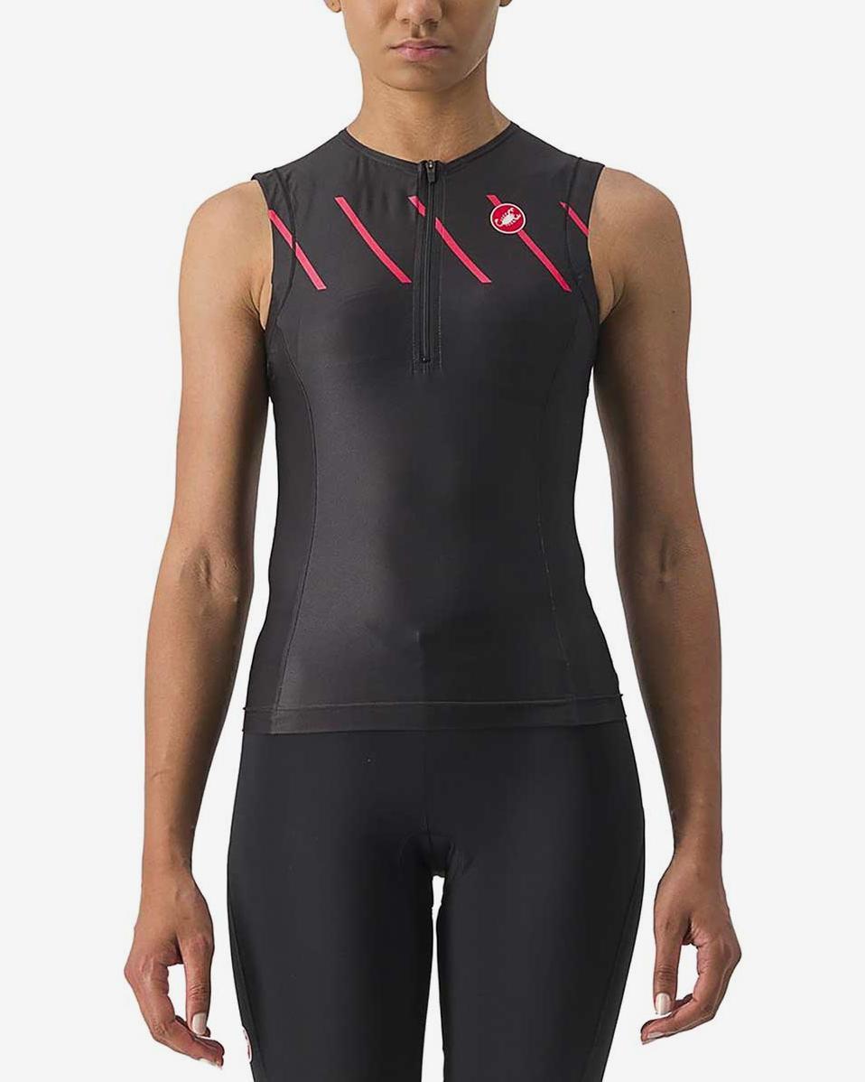 Castelli Free Tri 2 Rosso Corsa Sleeveless Top Women