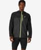 ASICS Fujitrail Packable Kapuzenjacke pechschwarz/neongrün