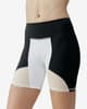 Malla corta Born Living Yoga Darana negro blanco mujer