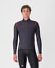 Maillot Castelli Tutto Nano RoS Rosso Corsa manga larga gris oscuro rojo
