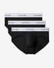 Slip Calvin Klein Hip negro puro blanco (3 unidades)