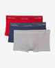 Bóxer Calvin Klein Icon Cotton Stretch gris azul rojo (3 unidades)