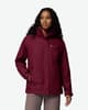 Chaqueta con capucha Columbia Bugaboo III Fleece Interchange rojo burdeos mujer