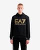 Sudadera con capucha EA7 Train Logo Series Oversize Logo negro dorado