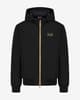 Sudadera con capucha EA7 Core Identity Gold Full Zip negro dorado