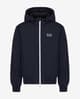 Sudadera con capucha EA7 Core Identity Gold Full Zip azul marino blanco