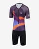 Body triathlon Finisseur Pro manica corta viola arancio