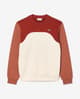 Sudadera Lacoste Colour-Block Cotton rojo blanco