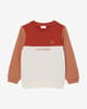Lacoste Colour-Block Fleece Sweatshirt Red White Kids