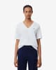 Camiseta Lacoste V Neck Logo manga corta blanco mujer