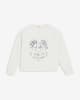 Sudadera Levi's Graphic Signature Crew blanco crema azul oscuro mujer