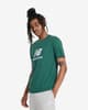 Camiseta New Balance Stacked Logo manga corta verde blanco