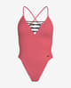 Fato de banho Nike Swim Sneakerkini 2.0 rosa profundo preto mulher