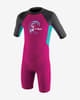 Traje neopreno corto O'Neill Toddler Reactor 2/2 mm rosa fucsia azul cielo negro niña