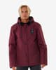 Hooded jacket Rip Curl Coaches 10K/10K burgundy.