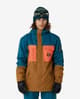 Rip Curl Pinnacle 10k Hooded Jacket Blue Orange Brown