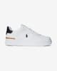 Ralph Lauren Masters Court Trainers White Navy Blue