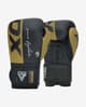 Guantes RDX Boxing Rex F4 negro dorado