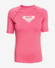 T-shirt Roxy Whole Hearted manica corta rosa bianco donna