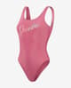 Speedo Logo Deep U-Back Swimsuit Bubblegum Pink Women