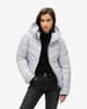 Superdry Fuji Quilt Padded Jacket with Hood light blue Women