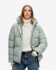 Superdry 5 Baffle Sports Puffer Jacket with Hood light blue Women