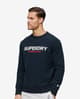 Sudadera Superdry Sportswear Crew azul marino blanco