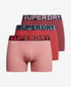 Bóxer Superdry Organic rojo gris (3 unidades)