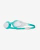 Lunettes de natation TYR Hydra Flare bleu blanc avec verres transparents.