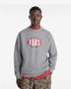 Sudadera Vans Spray On Loose Crew gris rojo blanco