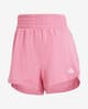 adidas Pacer Training Woven High-Rise Shorts Pink White Women