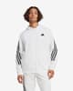 Sweatshirt com capuz adidas Future Icons 3 listras branco puro preto