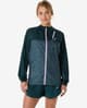 ASICS Fujitrail Packable Windbreaker Jacket Green Pink Women