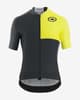 Maillot Assos Mille GT C2 EVO Stahlstern manga corta amarillo gris oscuro