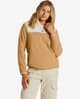 Sudadera Billabong Boundary Lite Half Zip marrón claro blanco mujer