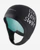 Swim Cap Buddyswim Neoprene Trilaminate Warmth 2.5mm Charcoal Black