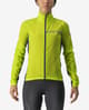Chaqueta fina cortavientos Castelli Squadra Stretch verde lima eléctrico gris mujer