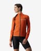 Chaqueta fina cortavientos Castelli Squadra Stretch rojo anaranjado gris oscuro mujer