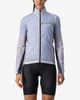 Chaqueta fina cortavientos Castelli Squadra Stretch plateado gris oscuro mujer