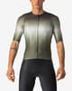 Maillot Castelli Aero Race 6.0 Rosso Corsa manga corta verde grisáceo plateado