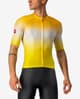 Maillot Castelli Aero Race 6.0 Rosso Corsa manga corta amarillo gris claro