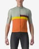 Maillot Castelli A Blocco manga corta verde pálido naranja multicolor