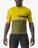 Maillot Castelli A Blocco manga corta amarillo verde lila
