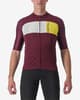 Maillot Castelli Prologo 7 manga corta burdeos blanco amarillo