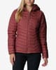 Veste à capuche Columbia Powder Lite rouge bordeaux femme