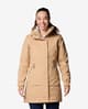 Chaqueta con capucha Columbia Pulaski II Interchange beige marrón mujer