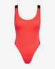 Calvin Klein Scoop Back Intense Power Swim Shorts Red Black Women
