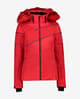 Chaqueta CMP Synthetic Fur capucha desmontable rojo mujer