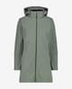Chaqueta larga CMP Zip Hood Softshell verde mineral mujer